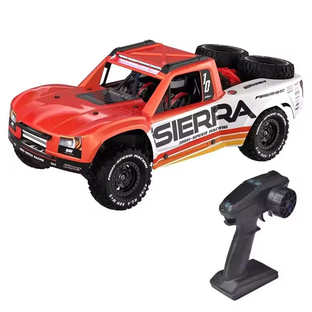 LinkMejor UD1002P 1/10 2.4G 4WD 65km/h Brushless RC Car Desert Off-Road Short Course Truck with ESP Gyro Rear Straight Bridge Hobbywing ESC Three Diffs Oil Shock LED Light Vehicles Models Toys