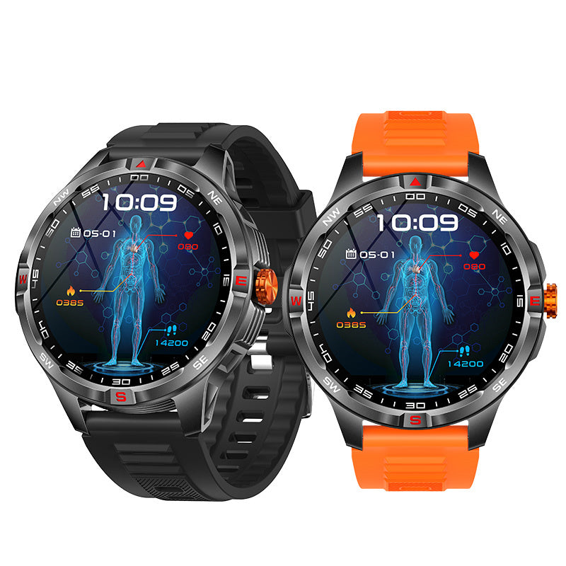 V45 1.46-inch HD Display 1000mAh Massive Battery Compass IP68 Waterproof bluetooth Call Heart Rate Blood Oxygen Monitor Sleep Monitoring Breathing Exercise Multi-sport Modes Smart Watch