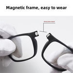 Magnetic Neck-hanging Foldable Reading Glasses, Anti-Blue Light High-definition Reading Glasses, Ultra-light Portable Hyperopia Glasses
