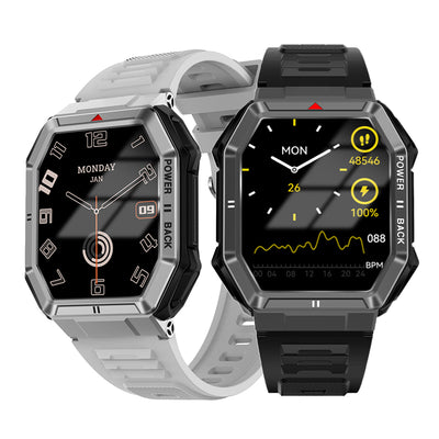 DT108 1.96inch HD Screen GPS Track AI Voice Assistant bluetooth Call Heart Rate Blood Oxygen Monitor Sleep Monitoring Electrocardiogram Function Multi-sport Modes Music Playback IP68 Waterproof Smart Watch
