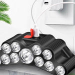 Camping Headlight Head Flashlight Head Light 11 LED Headlamp Rechargeable Powerful Head Lamp Built-in Rechargeable 18650 Battery SH-T11