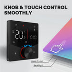 LinkMejor Tuya Smart Home WiFi Knob Thermostat for Electric Heating LCD Display Mobile Phone APP Control Touch Screen Remote Controller Via Alexa Google Assistant