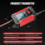 LinkMejor FTC-1206 Car Battery Charger Tester with Comprehensive Health Check Precise Test Range 4AH-200AH Pulse Repair Function User-Friendly LCD Screen Safe AC to DC Charging Protection