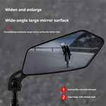 LinkMejor 1 Pair Bicycle Rearview Mirror 360° Rotation Anti-glare HD Wide Range Bike Handlebar Reflector Mirror for MTB Motorcycle E-bike