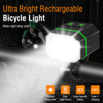 1500Lm Super Bright Bike Headlights IP67 Waterproof Various Lighting Modes Type-C Fast Charge Aluminum Alloy Bicycle Front Light Flashlight