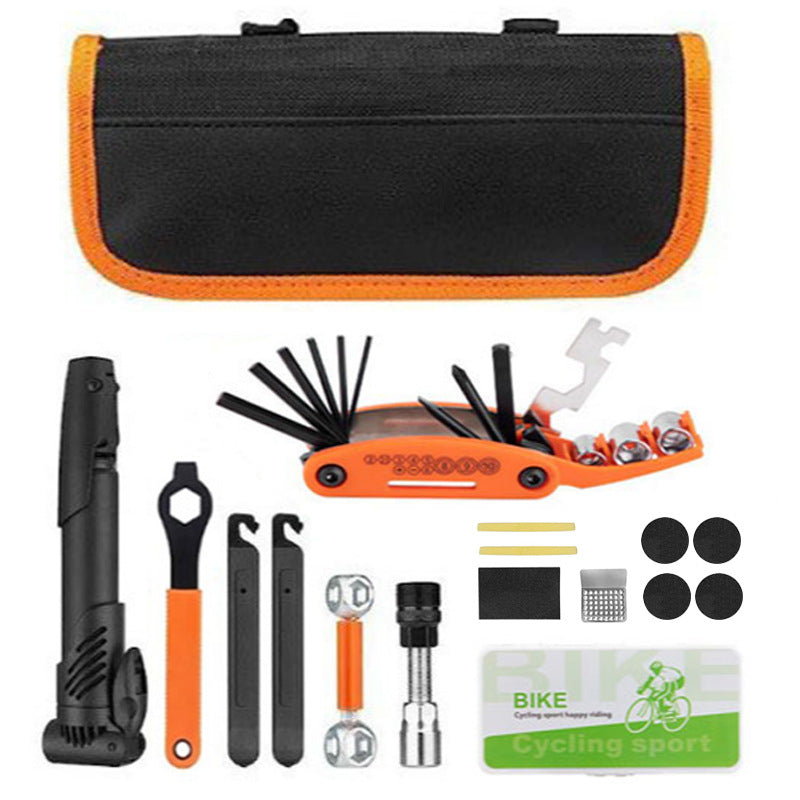 LinkMejor Bicycle Repair Tool Maintenance Tools Sets Bike Ferramenta Kit Bag Pump Wrench Bicycle Cycling Tire Patch Repair Accessories