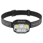 1200LM Super Bright Motion Sensor Headlamp Outdoor Waterproof Head Flashlight USB Charging Headlight for Fishing Camping Search Light