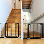 LinkMejor Baby Gate Baby Fences Kids Play Gate Large Pet Gate with Swing Door For Doorway Stairs