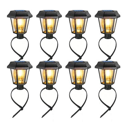 8pcs/pack JZSTOM Solar Tungsten Filament Lamp 3000K Outdoor Garden Lights Waterproof IP65 Fence Lighting Auto On/Off Warm White Decorative Lighting