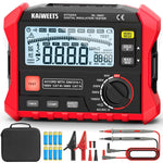 EU US Direct KAIWEETS KE1000 Insulation Resistance Tester 3MΩ to 100GΩ 750V AC 1000V DC Multimeter with DAR PI Auto Calculation for Industrial Testing
