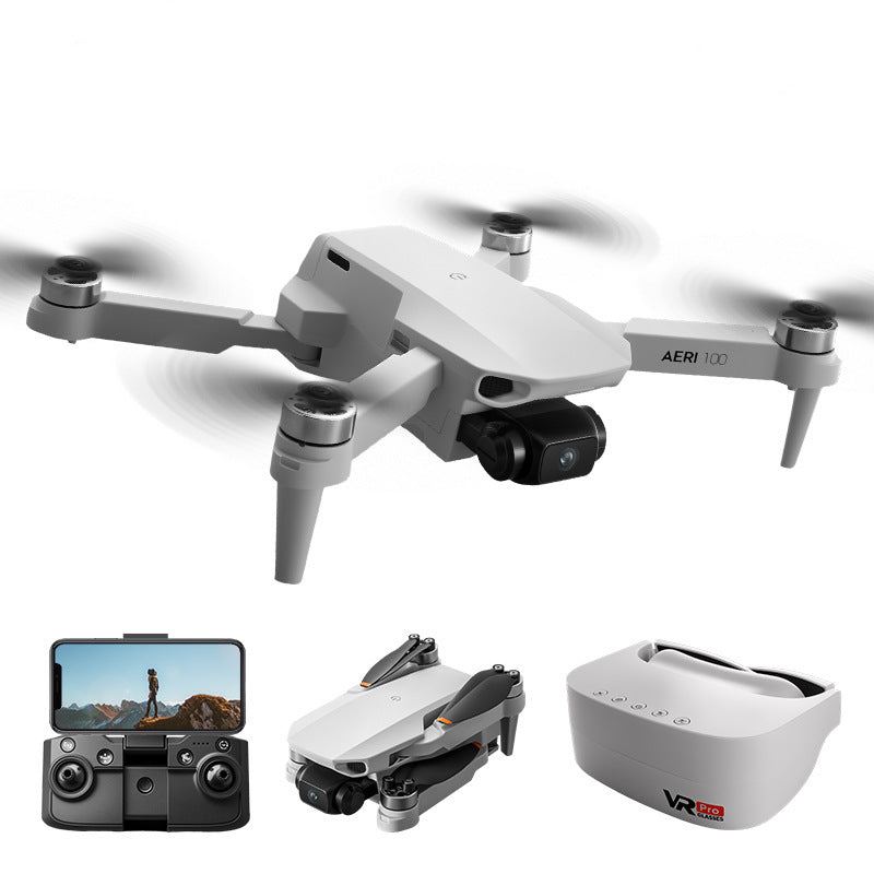 LinkMejor Aeri 100 WiFi FPV with VR Goggles Glasses HD Dual Camera Optical Flow Hover Brushless Foldable 2.4G RC FPV Drone Quadcopter RTF