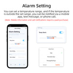 Tuya WiFi/Zigbe Smart Temperature Humidity Sensor APP Remote Monitoring Alert Probe Smart Scene Automation Works with Alexa Google Home