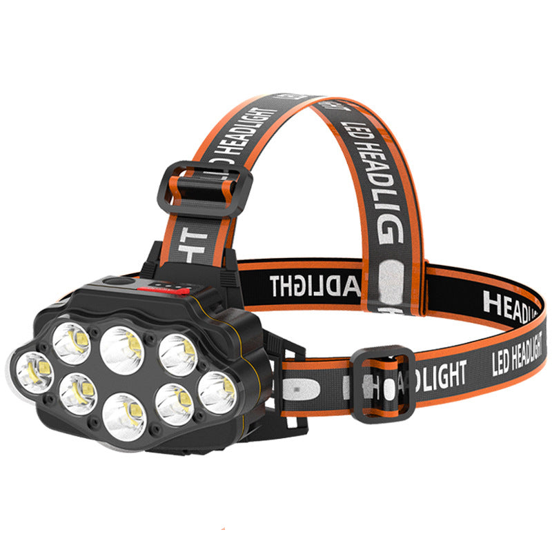 LinkMejor 4-Modes 8*XPG LED Headlamp USB Rechargeable Long Shoot Camping Head Light 18650 Fishing Lantern Waterproof Head Torch Flashlight