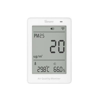 Sonoff SAWF-07P Air Quality Monitor WiFi PM2.5 PM10 Humidity Temperature Smart Home Compatible Voice Control Matter Integration
