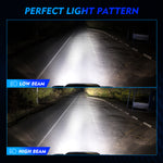 LinkMejor A500-N61 2PCS 13000LM/Pair 6500K Car LED Headlight Bulbs for Lighting Modification Cool White LED Headlamp 60W/Pair