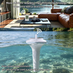 3351AT Solar Wireless Pool Water Temperature Thermometer 433MHz 60m Range Solar And Type-C Charging Celsius/Fahrenheit Floating Thermometer