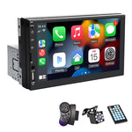 7" 1DIN Car Radio MP5 Player Wireless CarPlay Android Auto Bluetooth 5.0 Mirror Link FM AUX USB Reversing Camera Steering Wheel Control