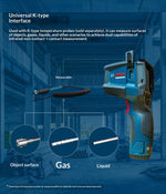 Genuine for Bosch GIS800-16 Infrared Thermometer -40 °C to +800 °C 20:1 Optical Resolution Dual Laser K-Type Interface IP54