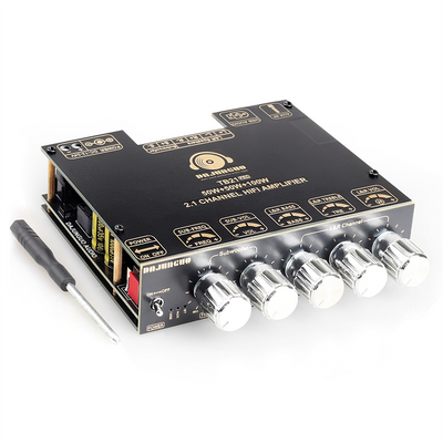 ZK-TB21 PRO 2.1 Channel 5.2 Stereo bluetooth Amplifier Board 50W+50W+100W TPA3116D2 Chip AUX Amplifier
