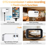 D03 Dual-Lens Mini Magnetic Camera 5MP 2K HD Video 16X Zoom 120° Wide Angle Auto Focus Beauty Filter Anti-Shake Portable Digital Camera with 1.47 Inch Display for Photo Video Vlog