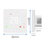 K6H Tuya WiFi Smart Thermostat LED Touch Screen Electric Floor Heating TRV Water Gas Boiler Temperature Voice Remote Controller with Alexa Google Home