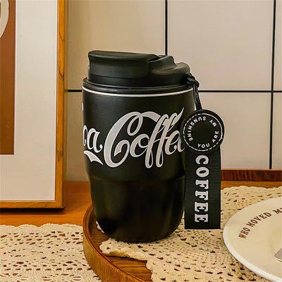 IPRee Stainless Steel Insulated Coca Cola Cup 320ml Coffee Travel Mug Double Wall Vacuum Insulation Cups Mini Portable Dual Drink Office Cup