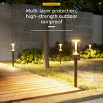 Elfeland 2Pcs Solar LED Garden Light Auto Light Control 600mAh Solar Charging Waterproof High Efficiency Ground Lawn Lamp for Outdoor Courtyard Pathway