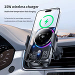 BK62-S 25W Semiconductor Qi2.2 Wireless Magnetic Charger Fast Wireless Charging Car Phone Holder for Smart Phones for iPhone 17 17Pro Max 16 15 14 for Xiaomi 17pro for Huawei Mate XTs for OPPO for VIVO