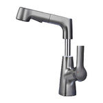 2 Water Mode Kitchen Faucet Pull Out Faucet Liftable Pull Out Sprayer for Bathroom Kitchen Sink Anti-splash Hot & Cold Dual Control