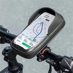 LinkMejor B17-7 6.2'' Portable Touch Screen Phone Holder Bicycle Bag 360° Adjustable Waterproof Bike Front Frame Bag