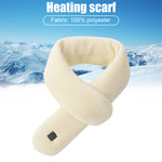LinkMejor 3 Gears Electric Heating Scarf 80-100cm Adjustable USB Rechargeable Uniex Fashion Winter Warm Neckerchief Plush Collar