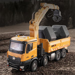 LinkMejor 1538 1/14 2.4G 26CH Semi-alloy RC Car Grabbing Wood Dump Truck 3-in-1 Vehicle Model RTR