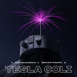 Tesla Coil Electronic Music Box 60W Bluetooth Audio Input Touch Lightnings 0-10CM Discharge Frequency 5-50Hz Scientific Experiment Model ABS Material Compact Design Wireless Lighting Show