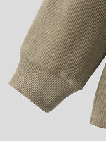 Mens Solid Knit Quarter Zip Long Sleeve Golf Shirt