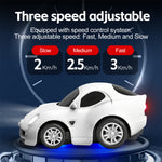LinkMejor Q7201 1/72 2.4G Mini RC Car LED Light 3 Speed Adjustable Full Scale Q Version Desktop Micro Remote Cruise Control Vehicles Models Toys