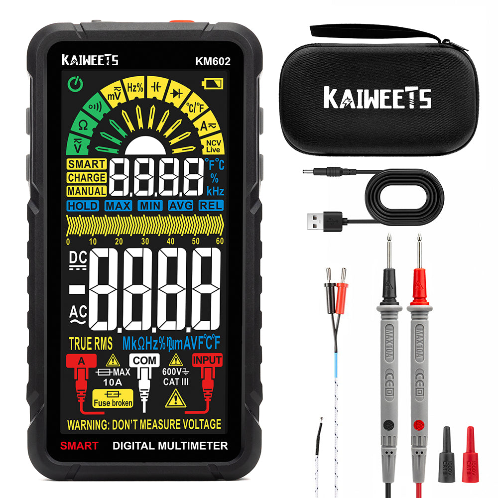 LinkMejor KM602 Smart Multimeter Digital Intelligent True RMS 6000 Counts Mini Portable AC/DC Test Tool