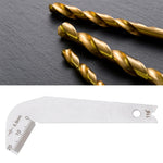 118° Drill Bit Angle Gauge Stainless Steel Drill Point Sharpening Gauge 0-20Mm for Machinist 0.5mm Sharpener Measuring Tool