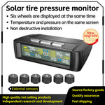 Tire Pressure Monitor System 6-Wheel Solar RV Tire Pressure Monitoring Supports Atmospheric Pressure Tire Pressure Monitoring System