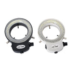 LinkMejor Adjustable 6500K 144 LED Ring Light Illuminator Lamp For Industry Stereo Microscope Lens Camera Magnifier 110V-240V Adapter