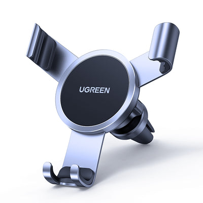 LinkMejor LP493 Car Air Vent Gravity Mount Stand with Universal Rotary Ball Aluminum Alloy Clamp Support for 4.7-7.2 inch Mobile Phones