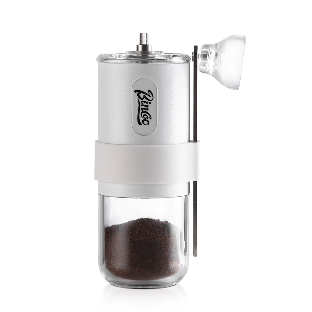 Bincoo Portable Manual Coffee Grinder with Ceramic Core Adjustable Grind Settings Travel-Friendly 25g Capacity Compact for Home & Camping