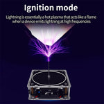 Music Tesla Coil Bluetooth/AUX Dual Mode Music Box 48V Input Transparent Acrylic Artificial Lightnings Touchable Science Experiments Audio Input