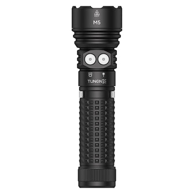 LinkMejor M5 4*LED 5200LM Strong Flashlight with Red LEP Pointer With 4500mAh Battery IP66 Waterproof Magnetic Tail Type-C Fast Charging Tactical Flashlight for Outdoor Exploration Emergency