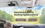 Handsfree Bluetooth Car Kit for Cell Phone, Wireless Bluetooth Speaker for Car, AUTO Power ON Support Siri Google Voice Assistant Hands Free Phone Speakerphone with Visor Clip