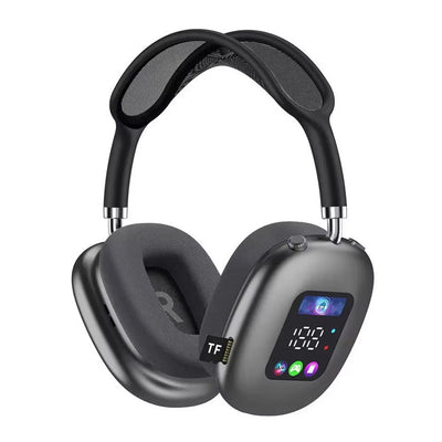 LinkMejor MAX600 Wireless Headset Bluetooth Headphones HiFi Bass Driver 3D Stereo Low Latancy Digital Display Screen Headset