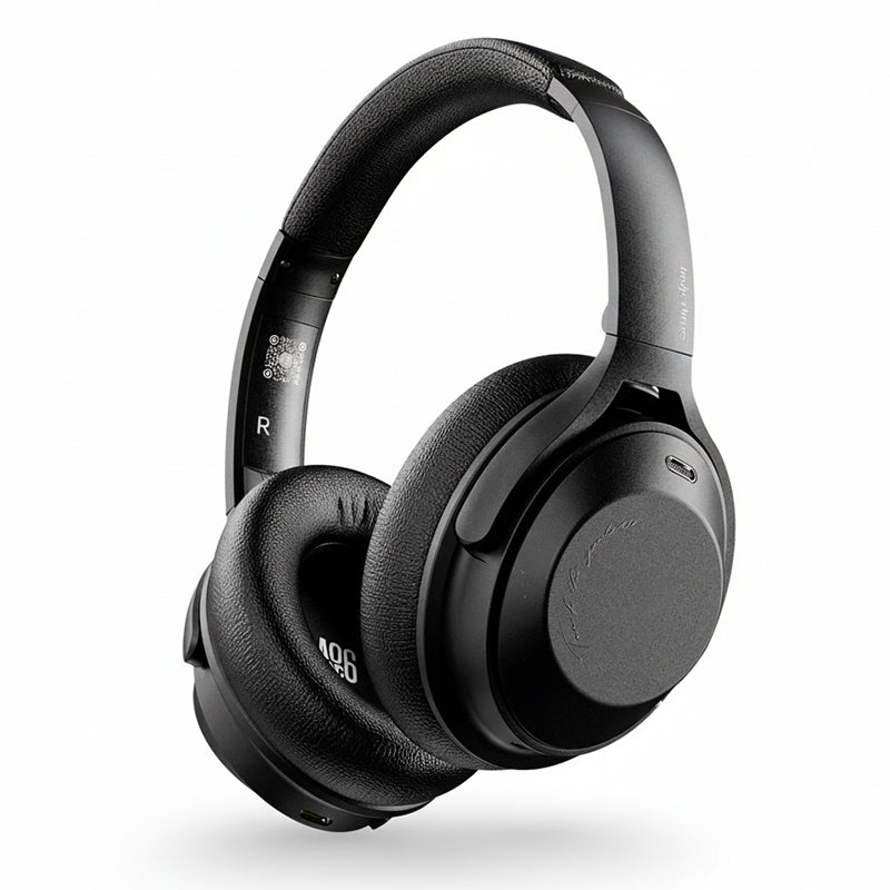 Fingertime A06 ANC Headset Wireless bluetooth Headphone -35dB Active Noise Cancelling 40mm Driver HiFi Stereo 50H Playback Low Game Delay AUX Playback Sports Headphones