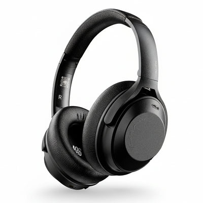 Fingertime A06 ANC Headset Wireless bluetooth Headphone -35dB Active Noise Cancelling 40mm Driver HiFi Stereo 50H Playback Low Game Delay AUX Playback Sports Headphones
