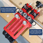 LinkMejor Doweling Jig Hole Puncher Drill Guide Tool with Metric and Imperial Scales Precise Alignment Slots