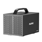LinkMejor K35274D 4 Bay RAID External Hard Drive Enclosure with HD Port 3.5'' Type-C to SATA HDD SSD Enclosure Support 7 RAID Mode