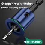 6.35mm 1/4 Inch Shank Countersink Drill Bit Woodworking Counterbore Hole Drill Bit Adjustable Depth Stop